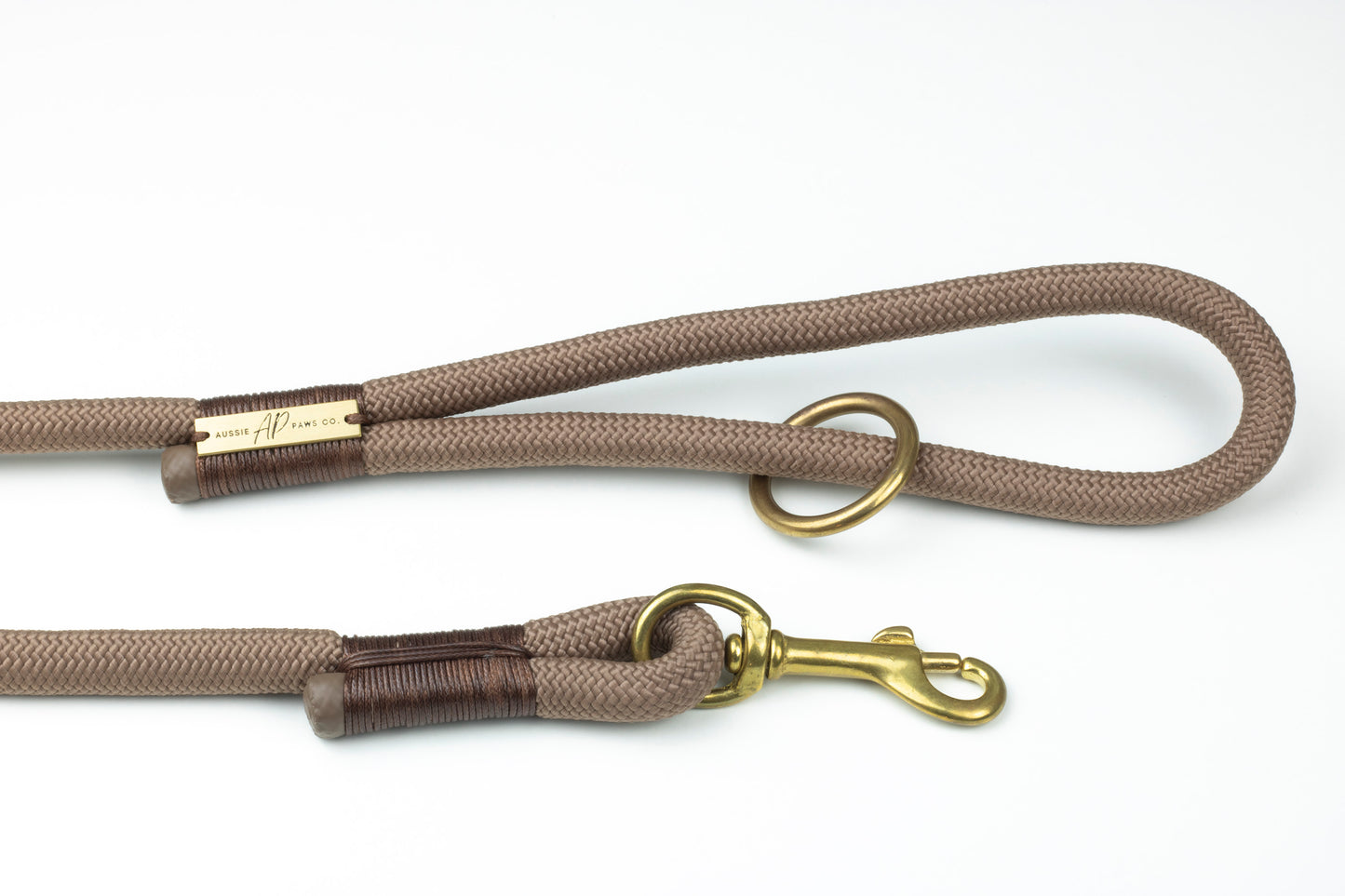 Brown rope dog leash