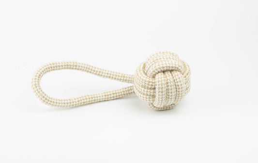 dog pull toy ball hemp