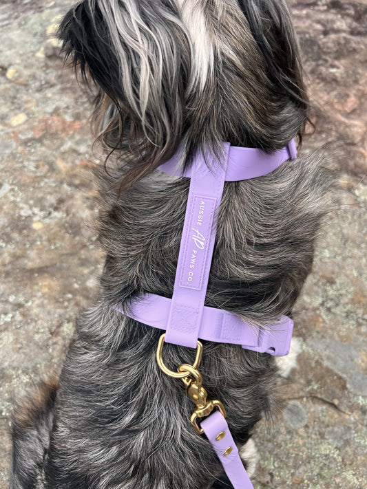 waterproof dog harness in lilac 2