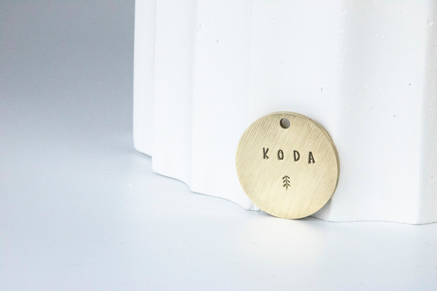 Brass Pet ID Tag or dog name tag