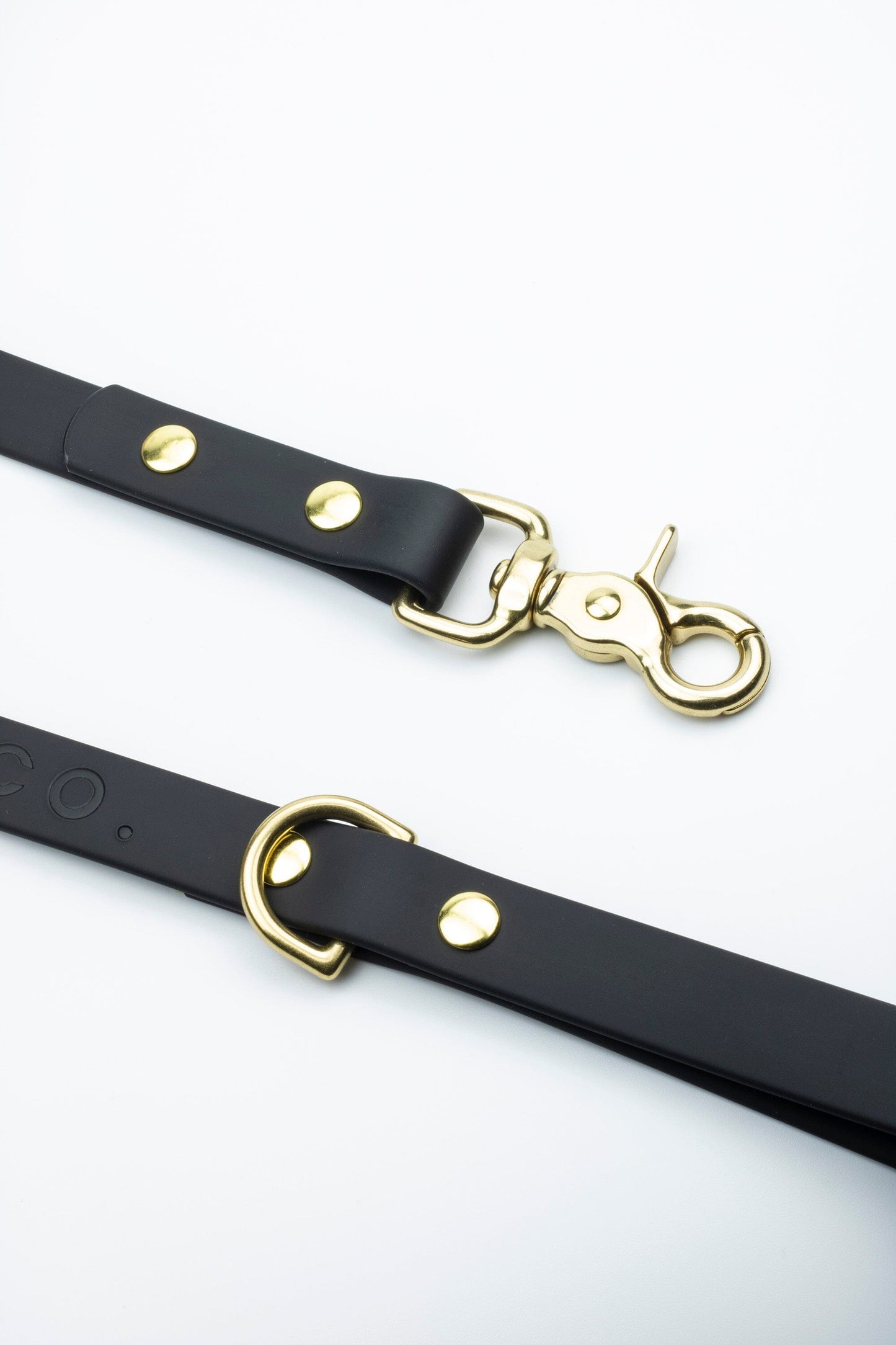 Black waterproof dog leash
