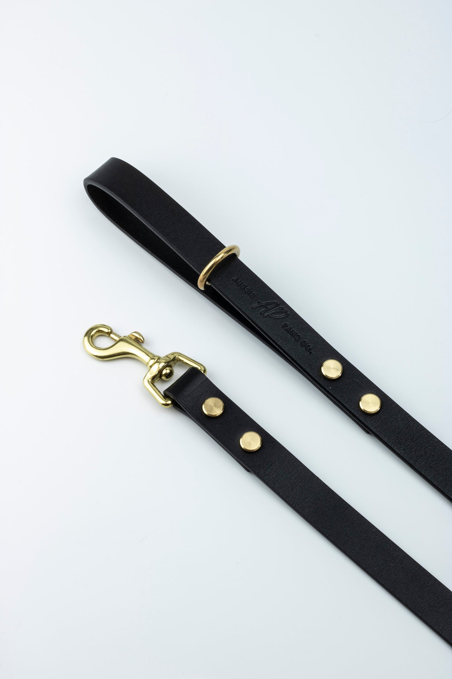 Italian Leather Dog Collar and Lead Set | Black