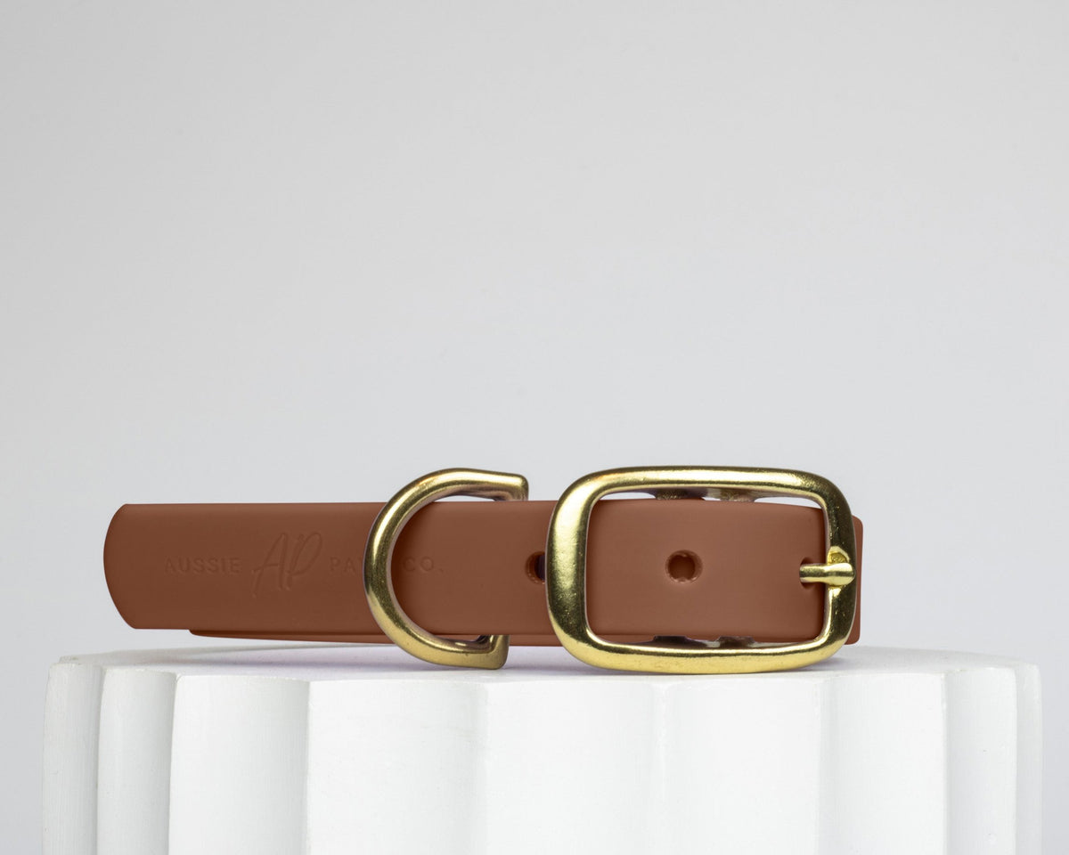 Waterproof Dog Collar | Chocolate Brown – Aussie Paws Co.