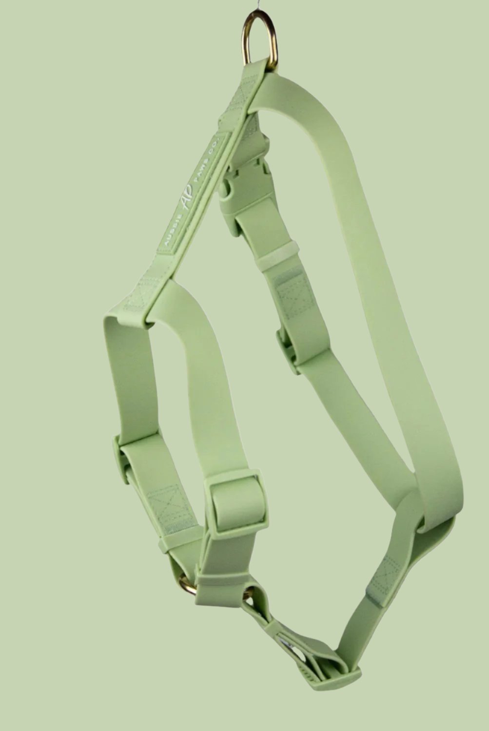 green waterproof dog harness 1