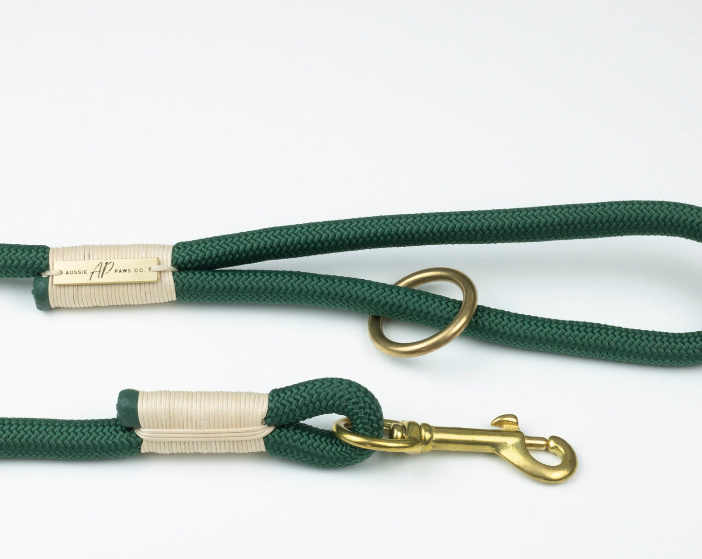 Green rope dog lead